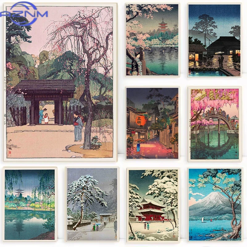 Japanese Traditional Lifestyle - AZNM Poster Tradisional Jepang Ukiyo-e Retro