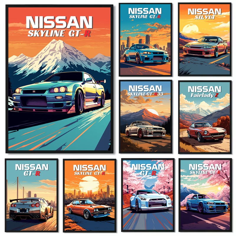 Japanese Lifestyle Home - Poster Mobil Sport Klasik Jepang Retro