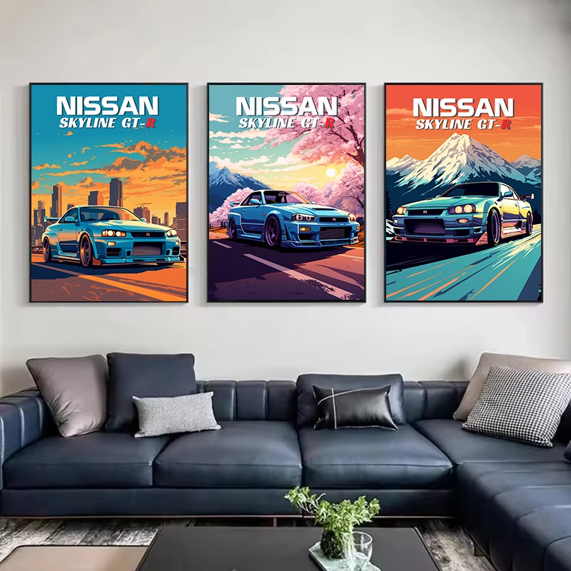 Poster Mobil Sport Klasik Jepa - Japanese Lifestyle Home ulasan dan harga