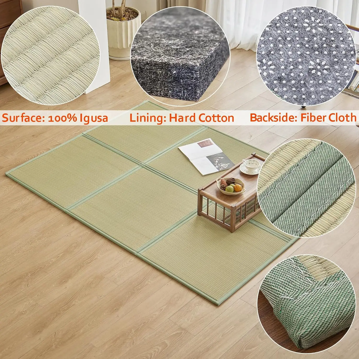 Tatami Lantai Rumput Alami, Uk - Tatami Mat Rush ulasan dan harga