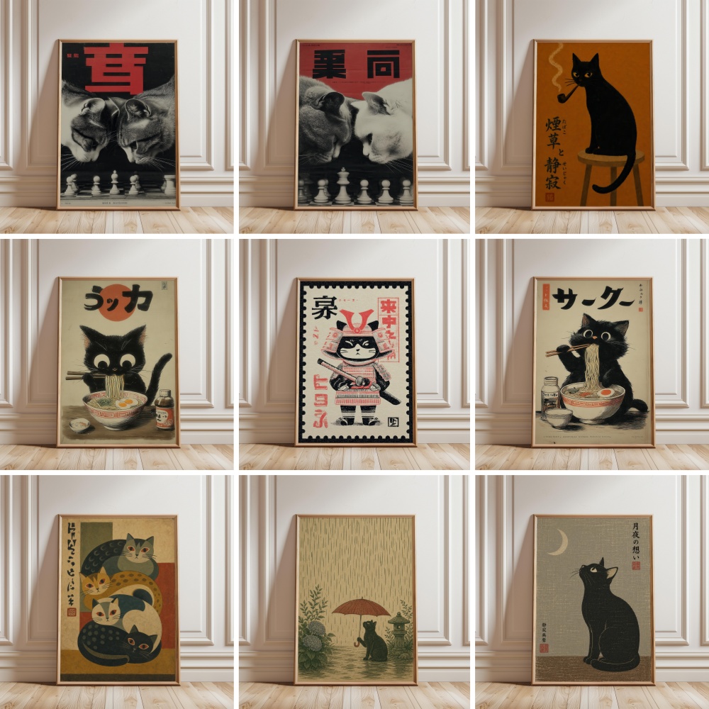 Kucing Hitam Makan Ramen Taman - Japanese Lifestyle Home ulasan dan harga