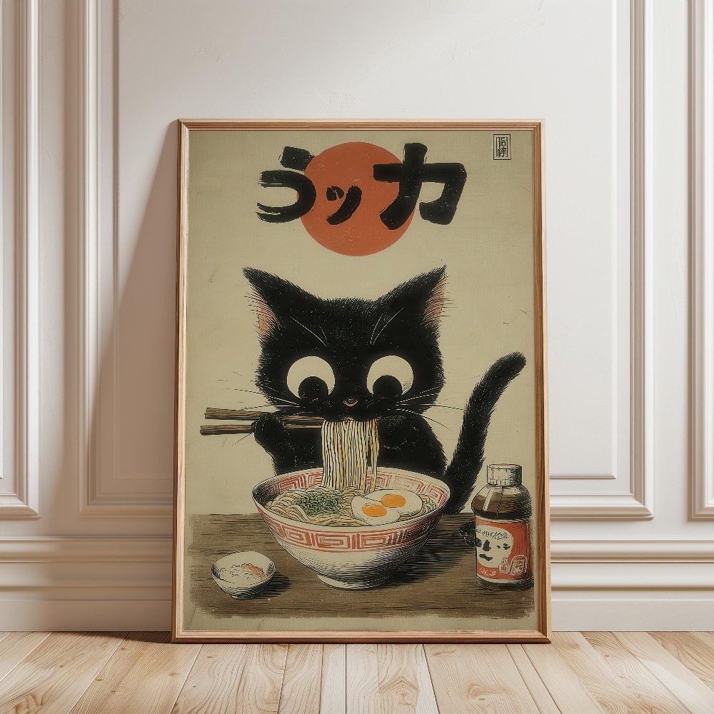 Kucing Hitam Makan Ramen Taman - Japanese Lifestyle Home ulasan dan harga