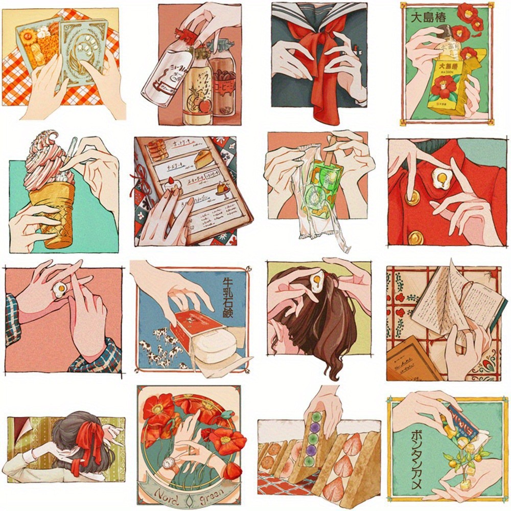 50 Buah Stiker Gaya Vintage Tr - Japanese Traditional Lifestyle ulasan dan harga