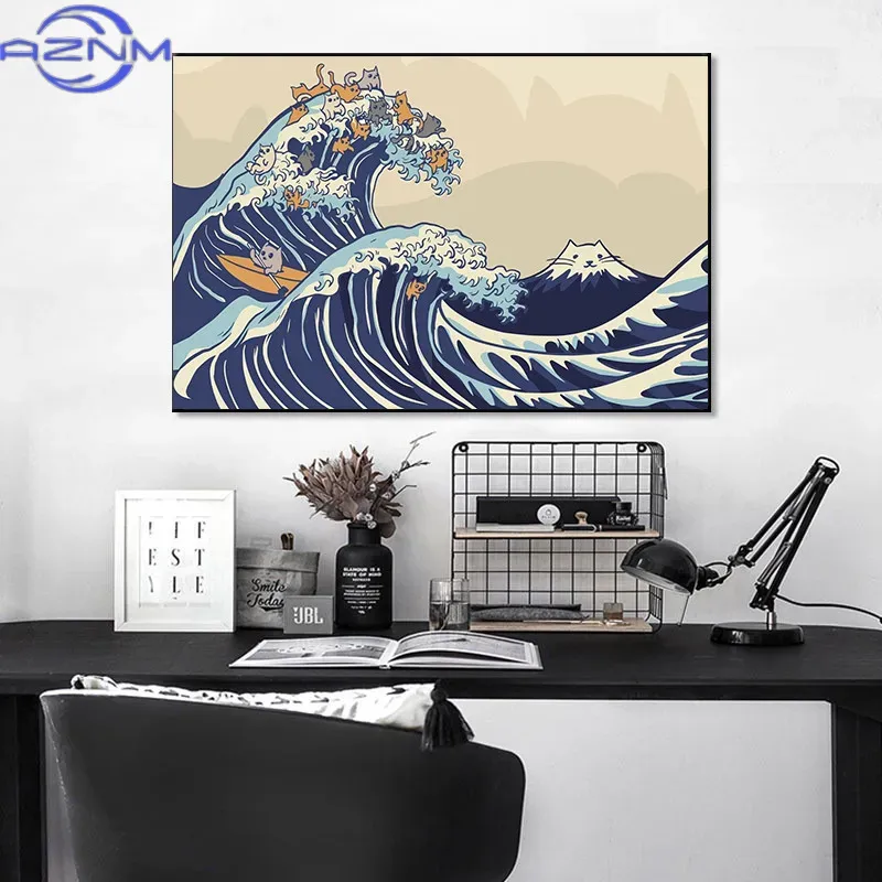 Lukisan Kanvas AZNM Poster Kan - Japanese Traditional Lifestyle ulasan dan harga